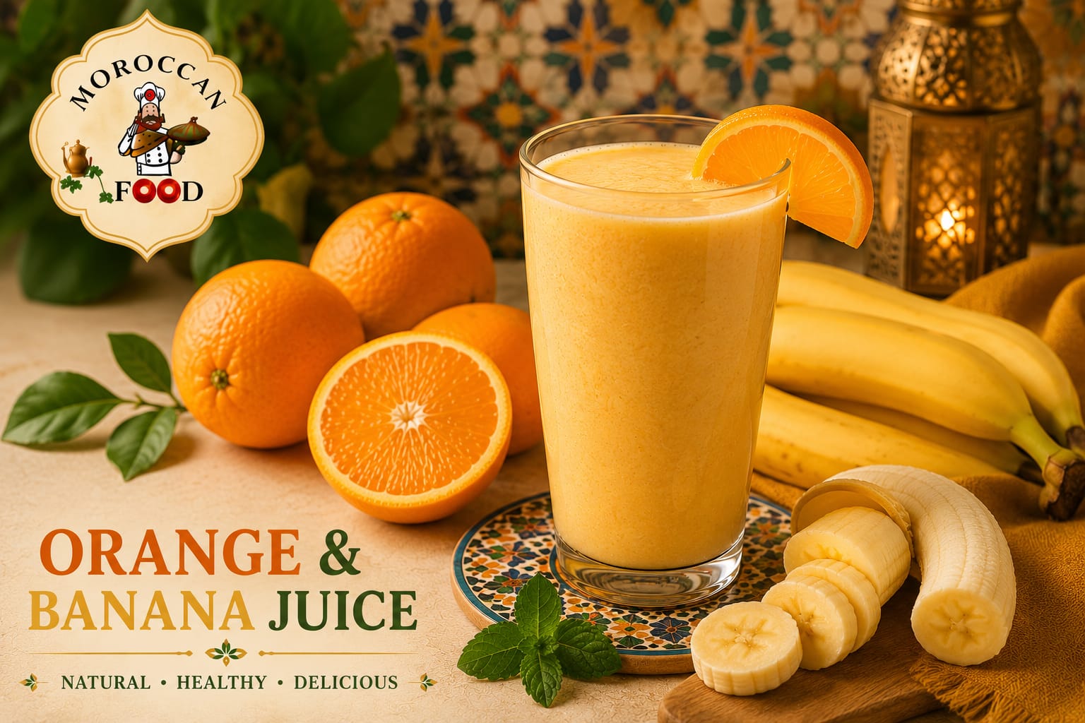 Fresh Orange banana juice: