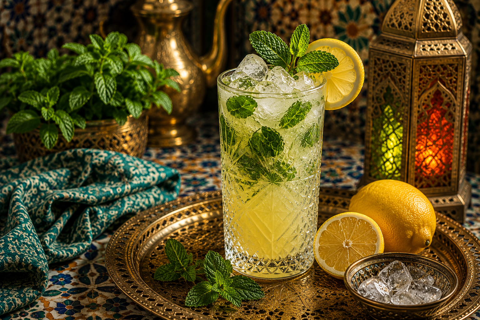Lemon and mint juice: