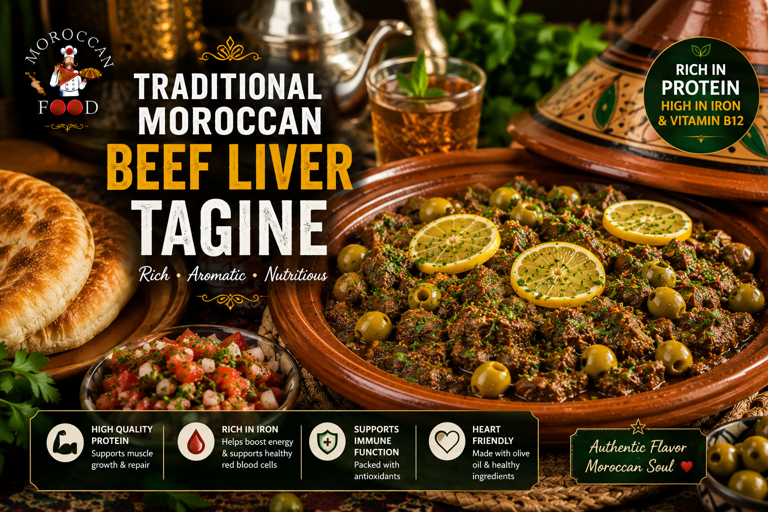 Traditional Moroccan Beef Liver Tagine Recipe