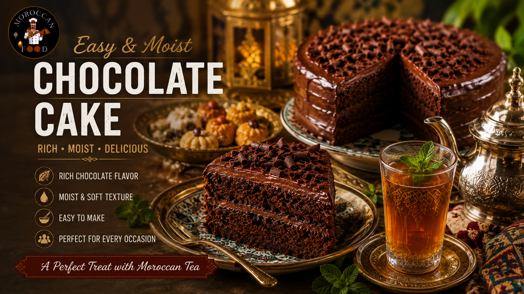 Easy Moist Chocolate Cake Recipe | Rich, Soft & Delicious