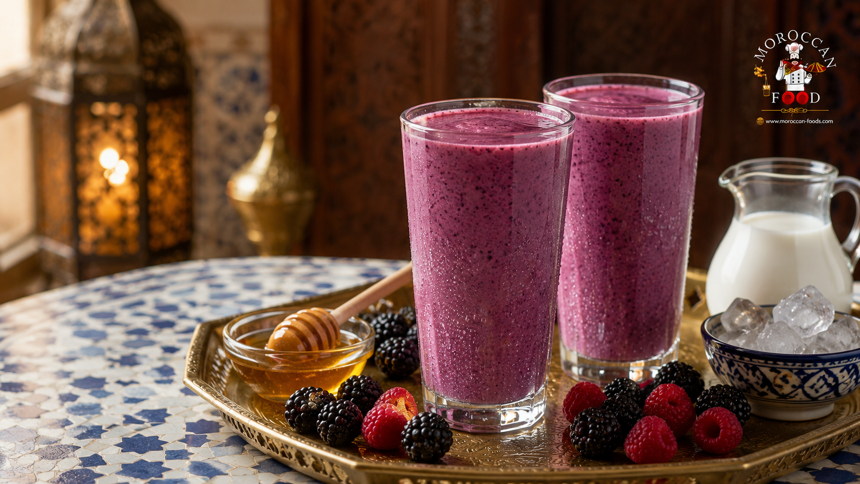 Fresh Blackberry and Raspberry Juice