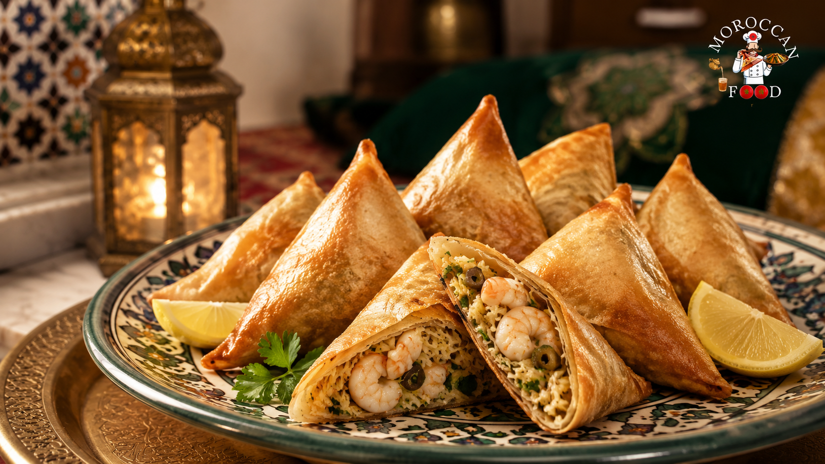 Moroccan Shrimp Briouats with Warqa Pastry
