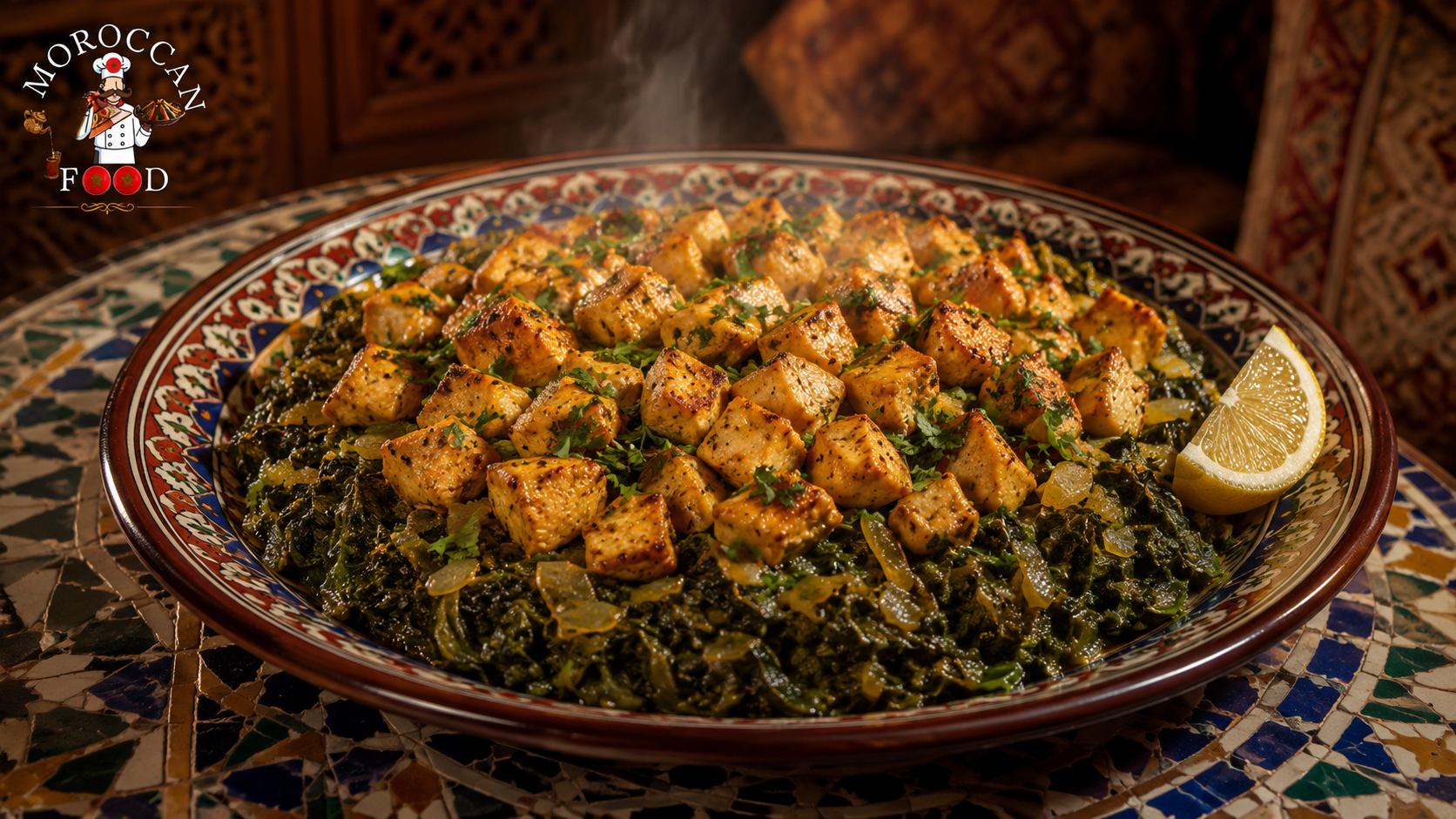 Moroccan Chicken with Purslane – One-Pan Skillet Recipe