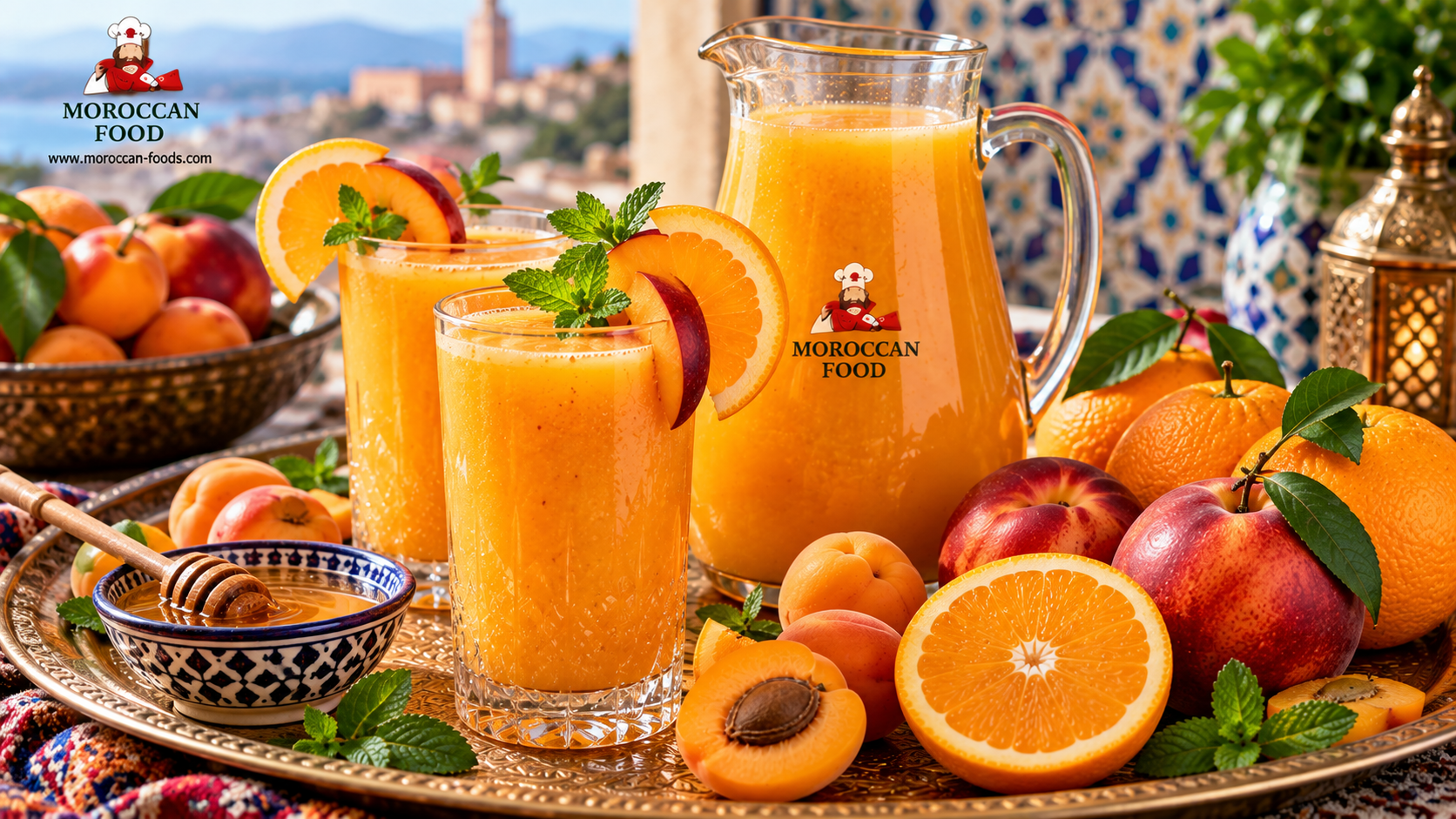 Orange Juice with Nectarine, Apricot and Natural Honey